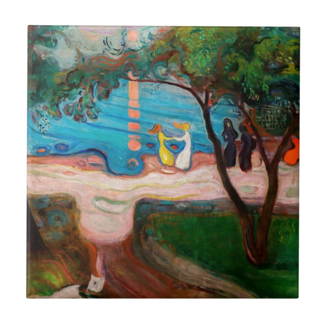 Carreau Edvard Munch - Danse sur la plage (Devant)