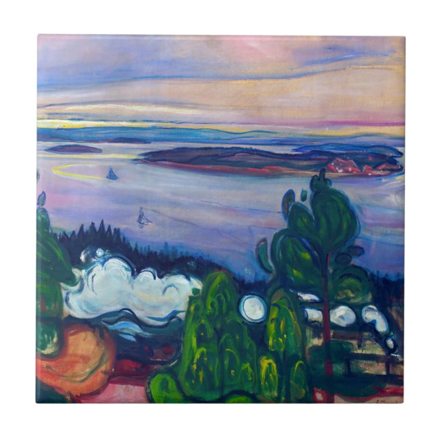 Carreau Edvard Munch - Fumée de train (Devant)