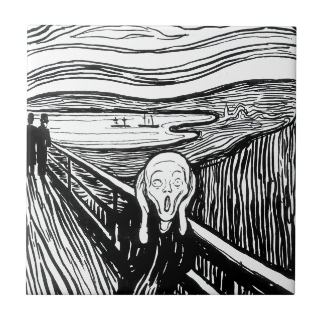 Carreau Edvard Munch - La lithographie de cri (Devant)