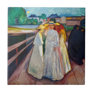 Carreau Edvard Munch - Les filles sur le pont 1903