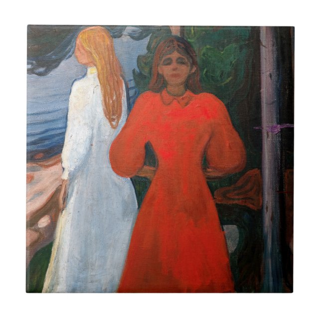 Carreau Edvard Munch - Rouge et Blanc (Devant)
