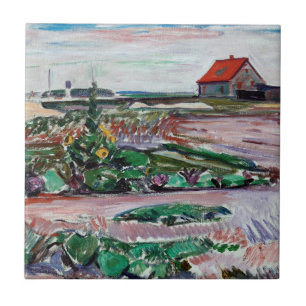 Carreau Edvard Munch - Seashore. Paysage près de Lubeck