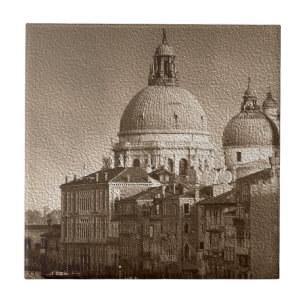 Carreau Effet Papier Sepia Venise Grand Canal