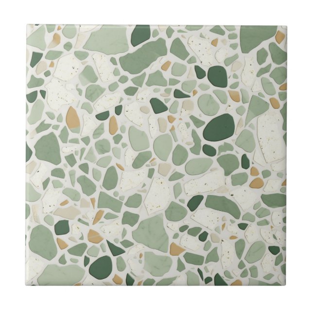 Carreau Effet Sage Green Terrazzo (Devant)