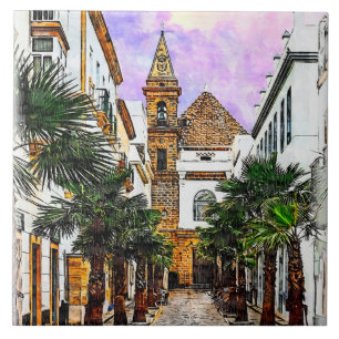 Carreau Eglise Nuestra Senora de la Palma. Cadix, Espagne.