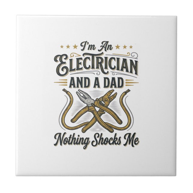 Carreau Electrician Dad Nothing Shocks Me Vintage Shirt De (Devant)