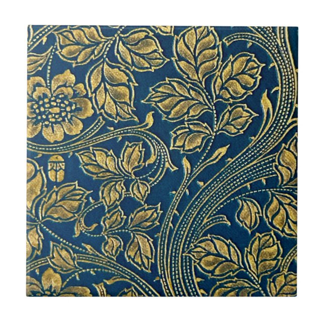 Carreau Élégance Bleu Doré  (Devant)