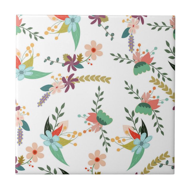 Carreau Élégance botanique" Motif floral (Devant)