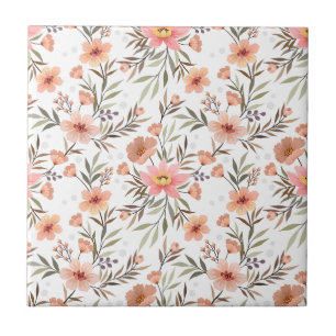 Carreau Élégance de l'apparence : Boho rose floral