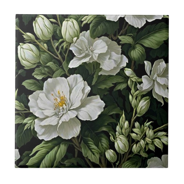Carreau Elégance florale exotique : Evoquer l'enchantement (Devant)