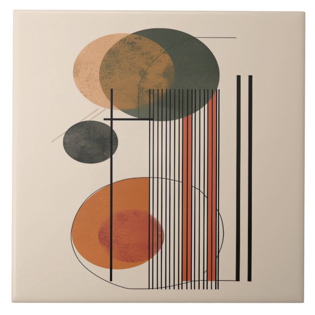 Carreau Élégance Simplicité Mi-siècle Maîtrise géométrique (Devant)