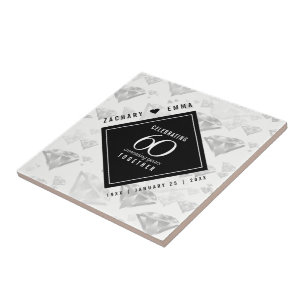 Carreau Élégant 60e anniversaire de Mariage de diamant