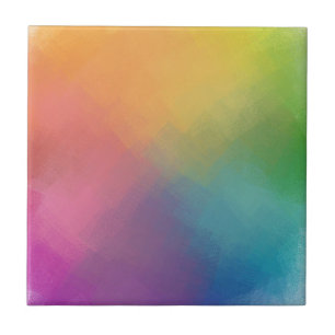 Carreau Elégant Arc-en-ciel Couleurs Modèle Abstrait moder