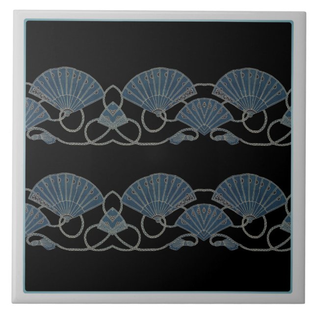 Carreau Elegant Blue Fan (Devant)