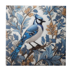 Carreau Elégant Blue Jay William Morris inspiré