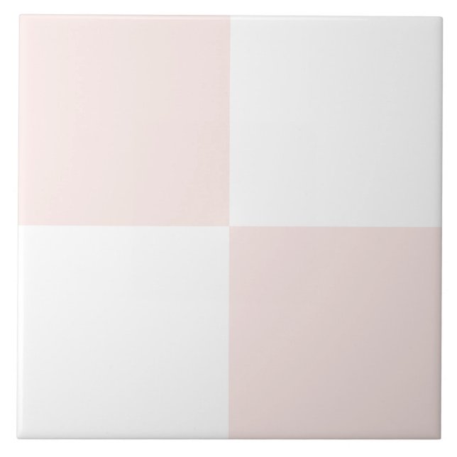 Carreau Elégant Carrelage en céramique rose blanc À damier (Devant)