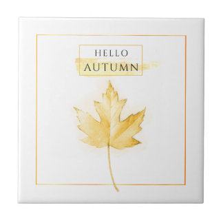 Carreau Elégant et tendance dessin de feuille d'automne do