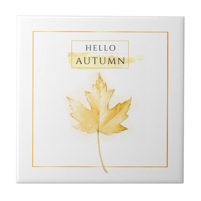 Carreau Elégant et tendance dessin de feuille d'automne do (Devant)