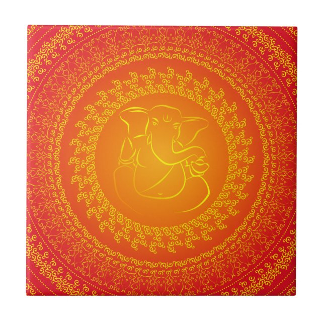 Carreau Elégant Ganesh Classy/ Carrelage de Dieu indien (Devant)