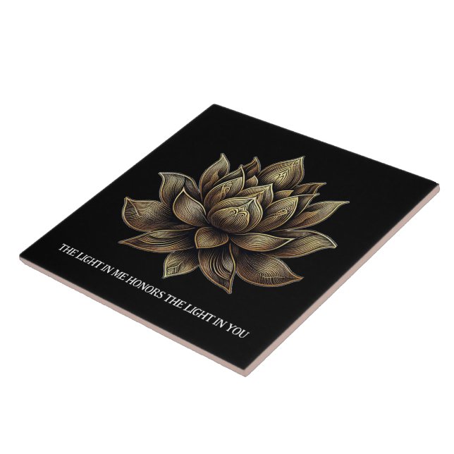 Carreau Elégant Lotus Lotus Fleur La Lumière en moi ... (Côté)