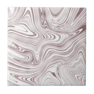 Carreau Élégant Marbre blanc d'or Rose