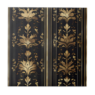 Carreau Élégant Motif d'or foncé