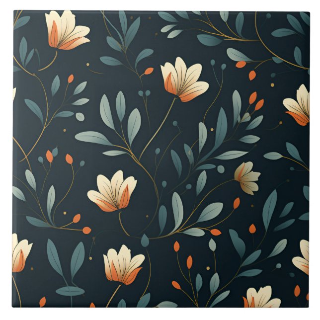 Carreau Élégant motif floral (Devant)