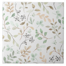 Elegant Nature Floral Decorative Tile Accent
