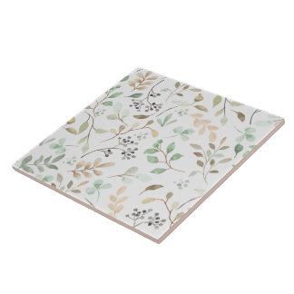 Carreau Elegant Nature Floral Decorative Tile Accent