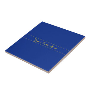 Carreau Élégant script or sur Arrière - plan bleu marine