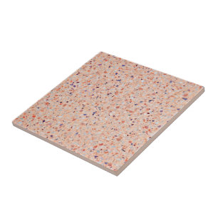 Carreau Élégant Terrazzo Retro rose violet blanc Motif