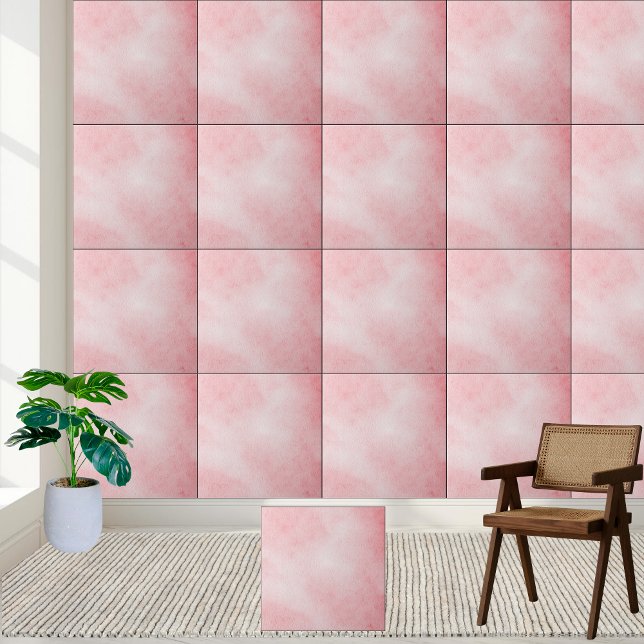 Carreau Elégante aquarelle rose | Soft Blush esthétique (Elegant Pink Watercolor | Soft Blush Aesthetic Ceramic Tile)
