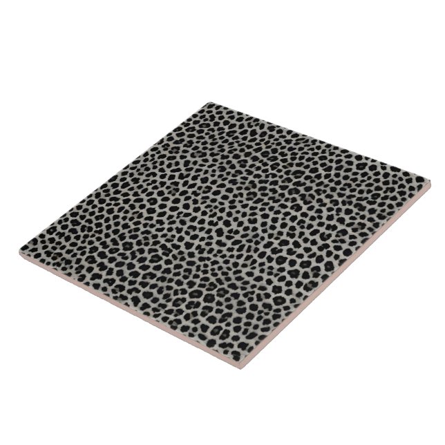 Carreau Élégante collection moderne de luxe blanc léopard (Côté)