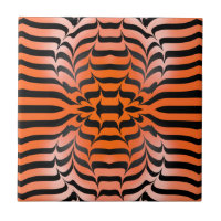 Elégante esthétique Peau de tigre orange et noir