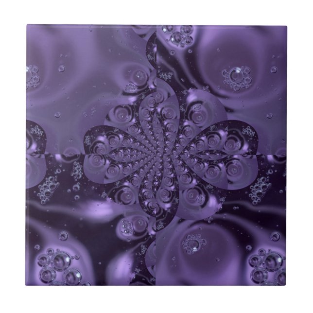 Carreau Élégante étincelle Royale Purple Liquide (Devant)