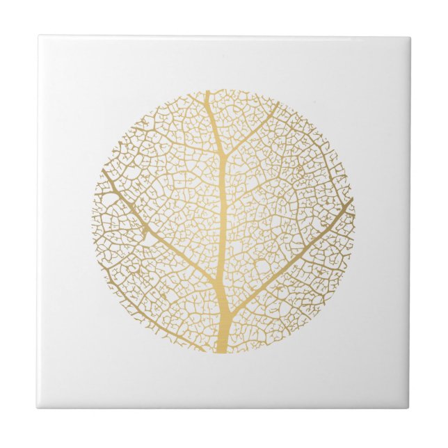 Carreau Elégante Feuille d'or Arbre Cercle Carrelage céram (Devant)