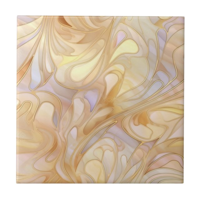 Carreau Elégante mère beige perle (Devant)