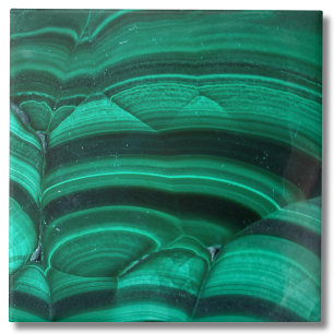 Carreau Elégante Pierre de cristal de malachite verte tend