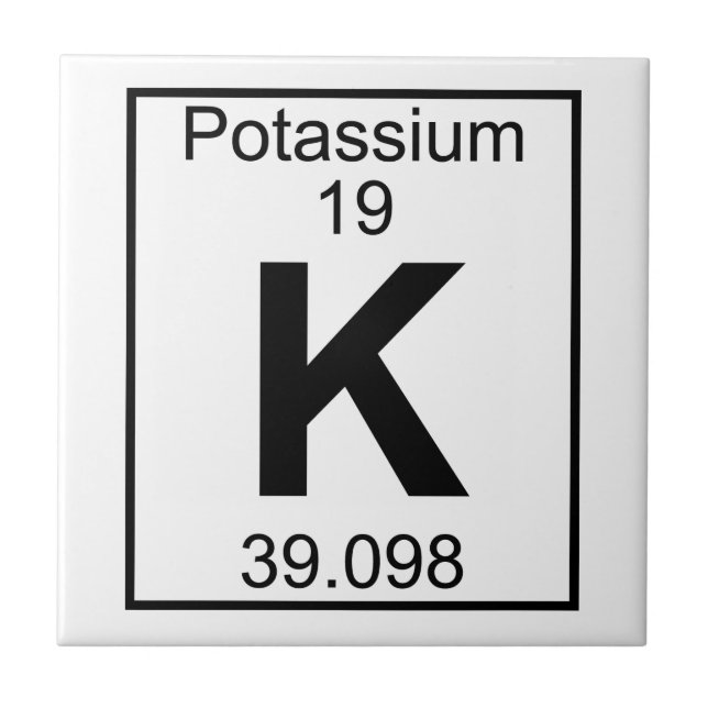 Carreau Élément 019 - K - Potassium (plein) (Devant)
