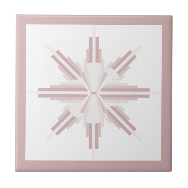 Carreau Éléments Art déco dans le marron clair (Devant)