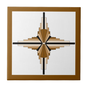 Carreau Éléments Art déco dans le teint foncé et clair