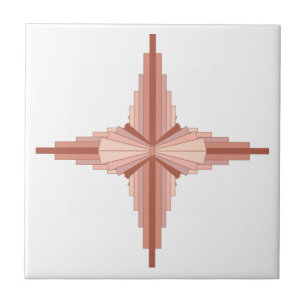 Carreau Éléments Art déco dans une palette d'or rose