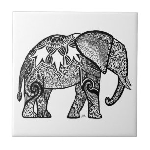 Carreau Éléphant modelé