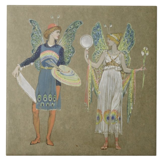 Carreau Elfes et peintres féeriques, "du bonhomme de (Devant)