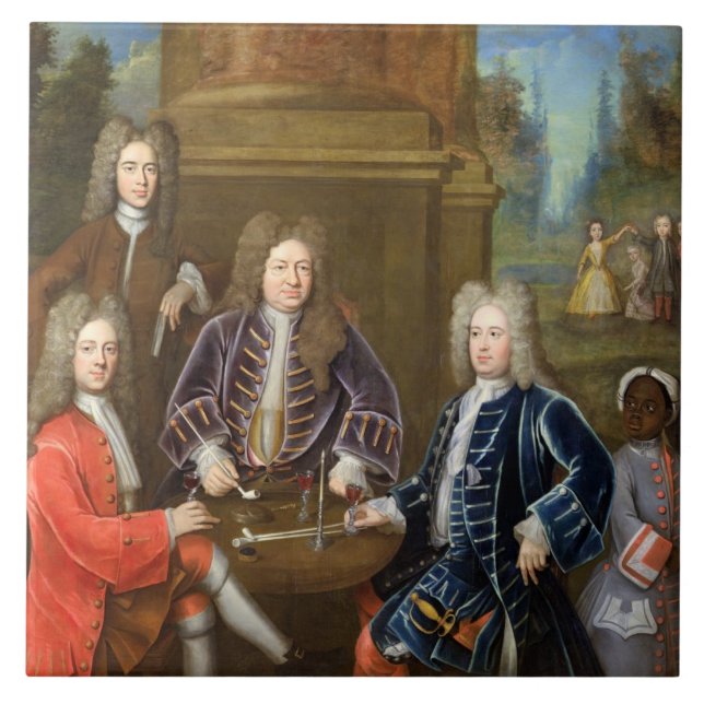 Carreau Elihu Yale (1648-1721) le deuxième duc de Devonshi (Devant)