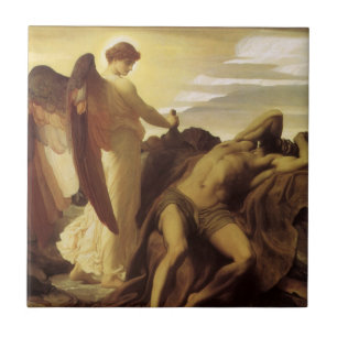 Carreau Elijah en nature par Lord Frederic Leighton