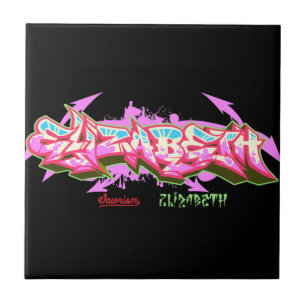 Carreau Elizabeth nommé dans la tuile graffiti-En