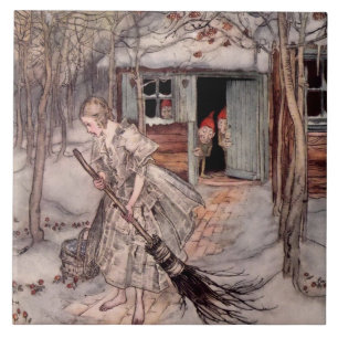 Carreau "Elle a trouvé des fraises mûres" par Arthur Rackh