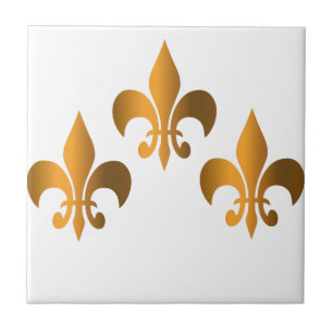 Carreau emblème de la fleur de lis