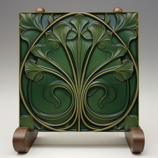 Carreau Emerald Flourish : Inspiré Art Nouveau (Créateur téléchargé)